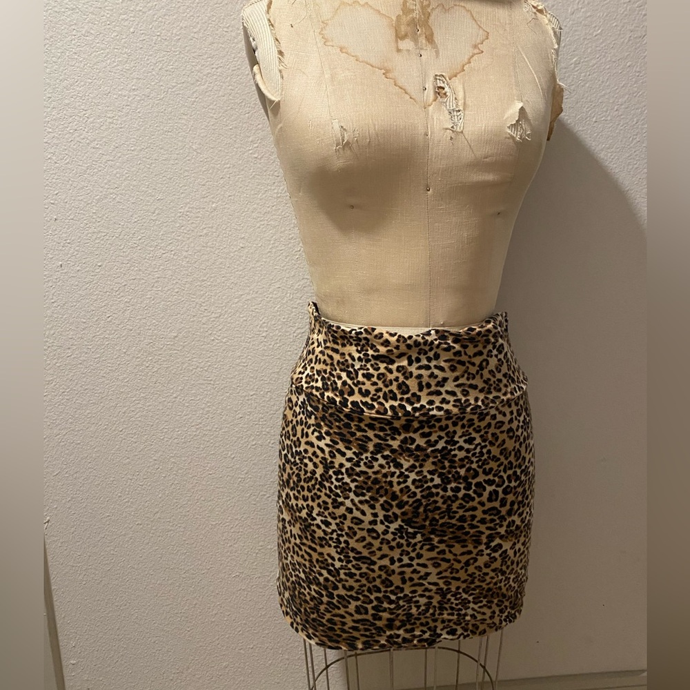 Charlotte Russe Cheetah Print Mini Skirt